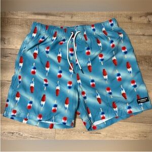 Rocket Popsicle Print Swim Shorts